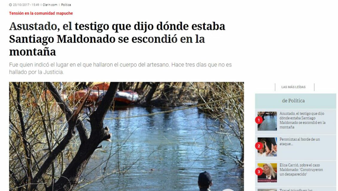 Clarín y la operación “Testigo E”